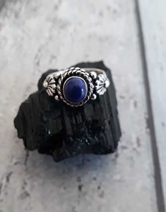 ESGOTADO! Anel Prata 925 & Lapis Lazuli. Tamanho 15